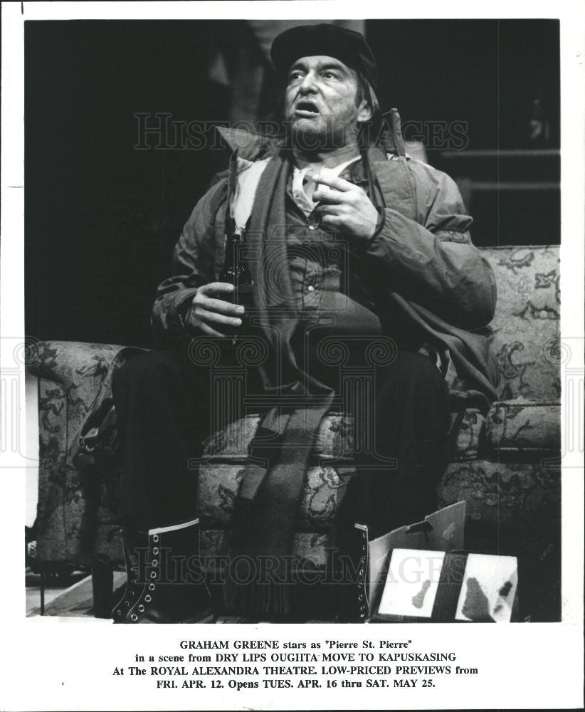 1991 Press Photo Graham Greene actor - Historic Images