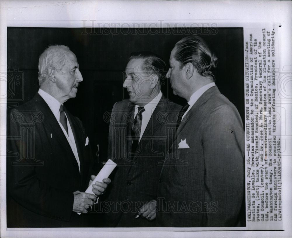 1960 Press Photo Juan Bautista Organization of American - Historic Images
