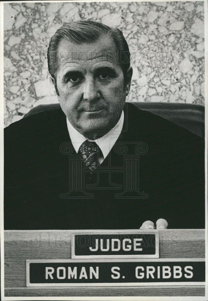 Press Photo Roman Stanley Gribbs Judge Michigan - Historic Images