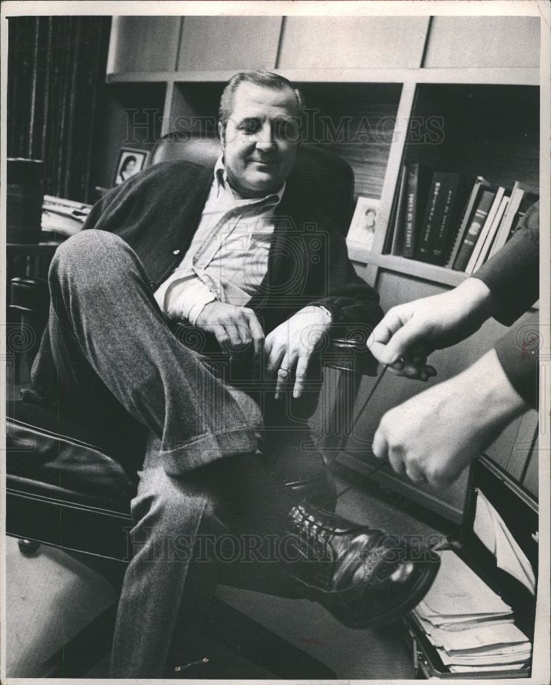 1973 Press Photo Roman Gribbs Mayor Detroit Judge - Historic Images