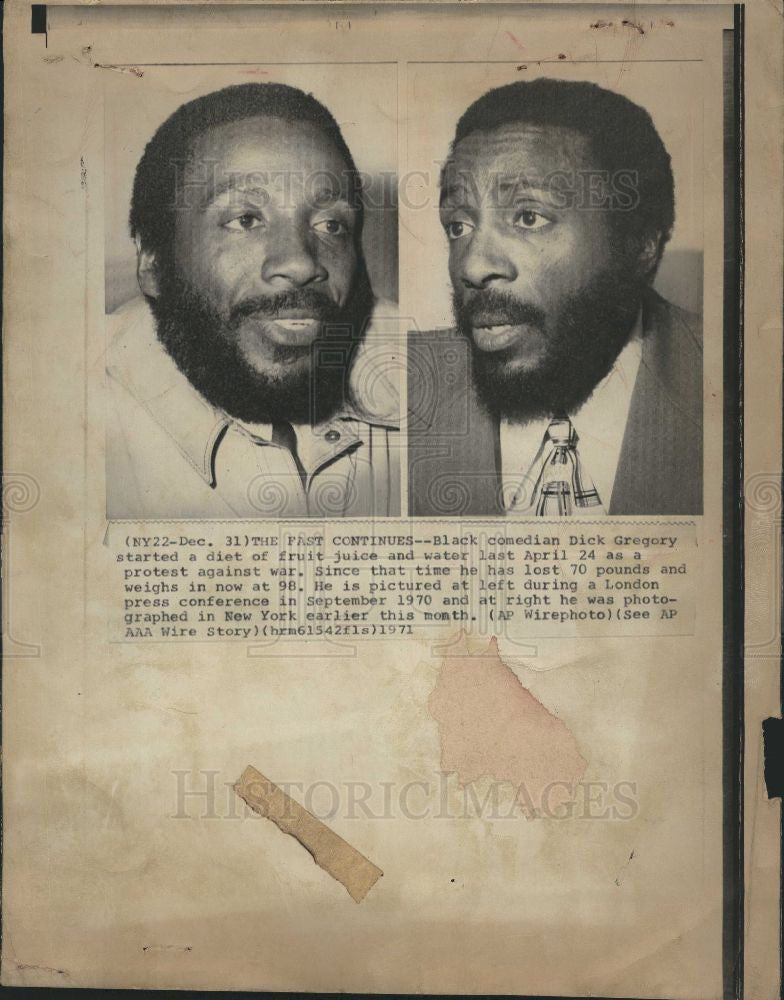 1976 Press Photo Dick Gregory - Historic Images