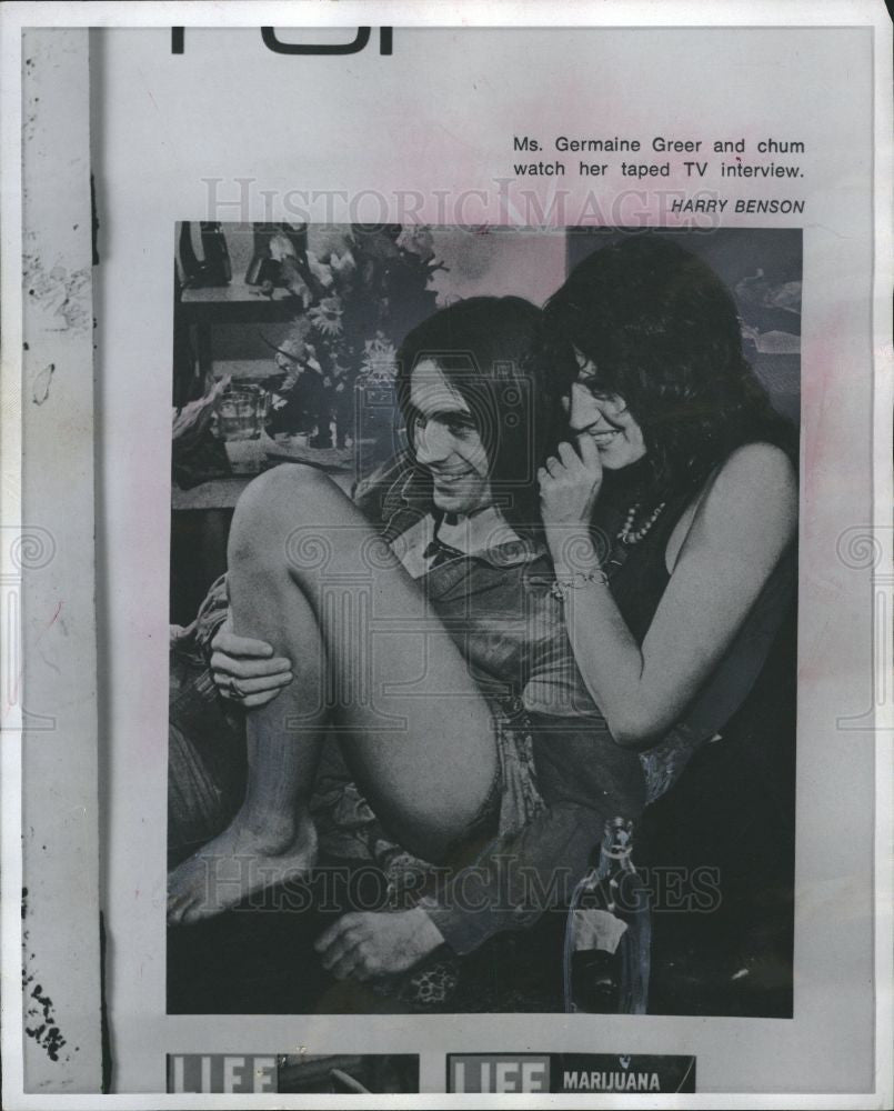 1973 Press Photo Germaine Greer feminist author - Historic Images