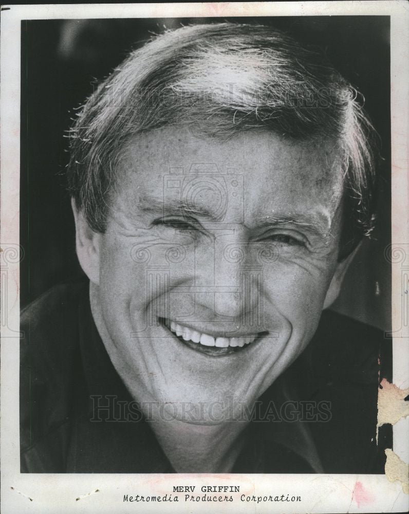 1980 Press Photo Merv Griffin singer media mogul host - Historic Images