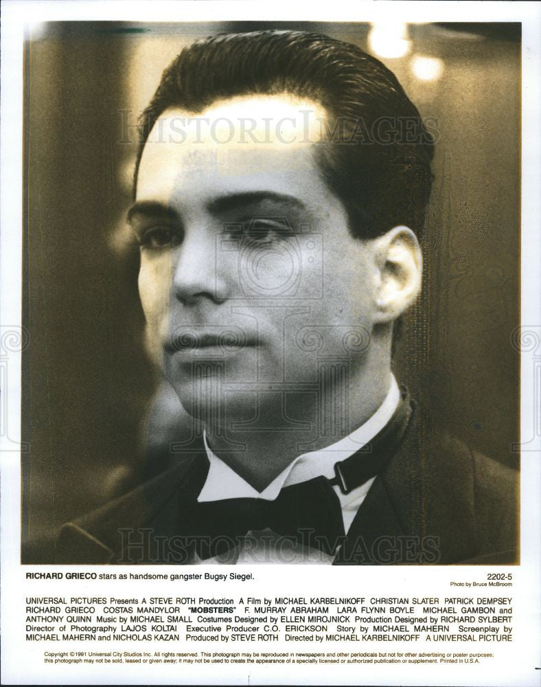 1991 Press Photo Richard Grieco Actor Mobsters - Historic Images