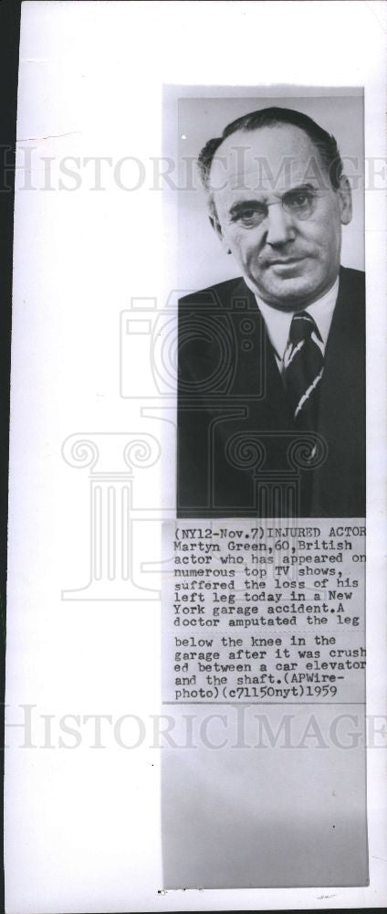 1959 Press Photo Martyn Green British Actor - Historic Images