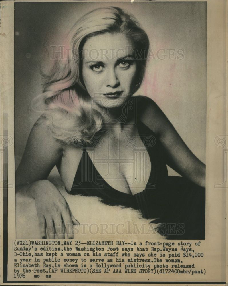1976 Press Photo Elizabeth Ray, mistress - Historic Images