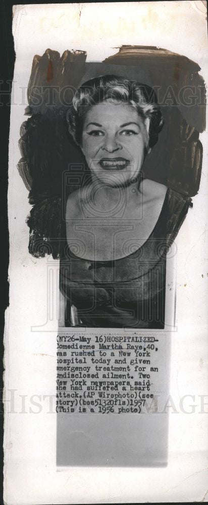 1957 Press Photo Martha Raye - American Comic Actress - Historic Images
