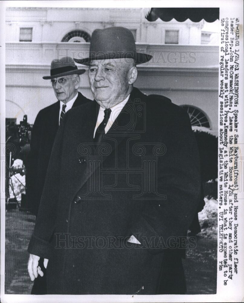 1961 Press Photo Speaker Sam Rayburn - Historic Images