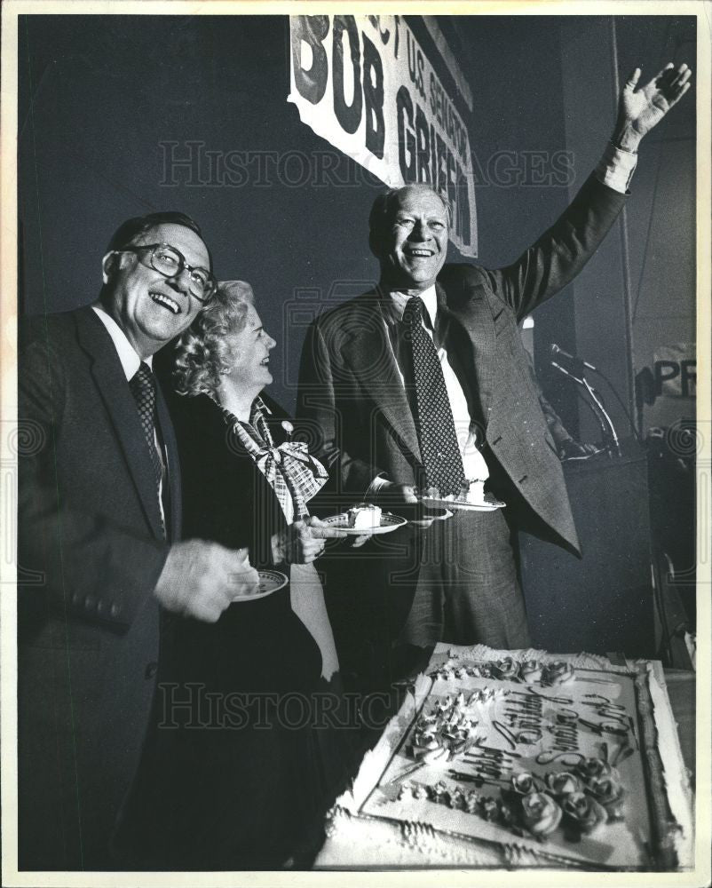 1978 Press Photo Robert Griffin Gerald Ford 1978 - Historic Images