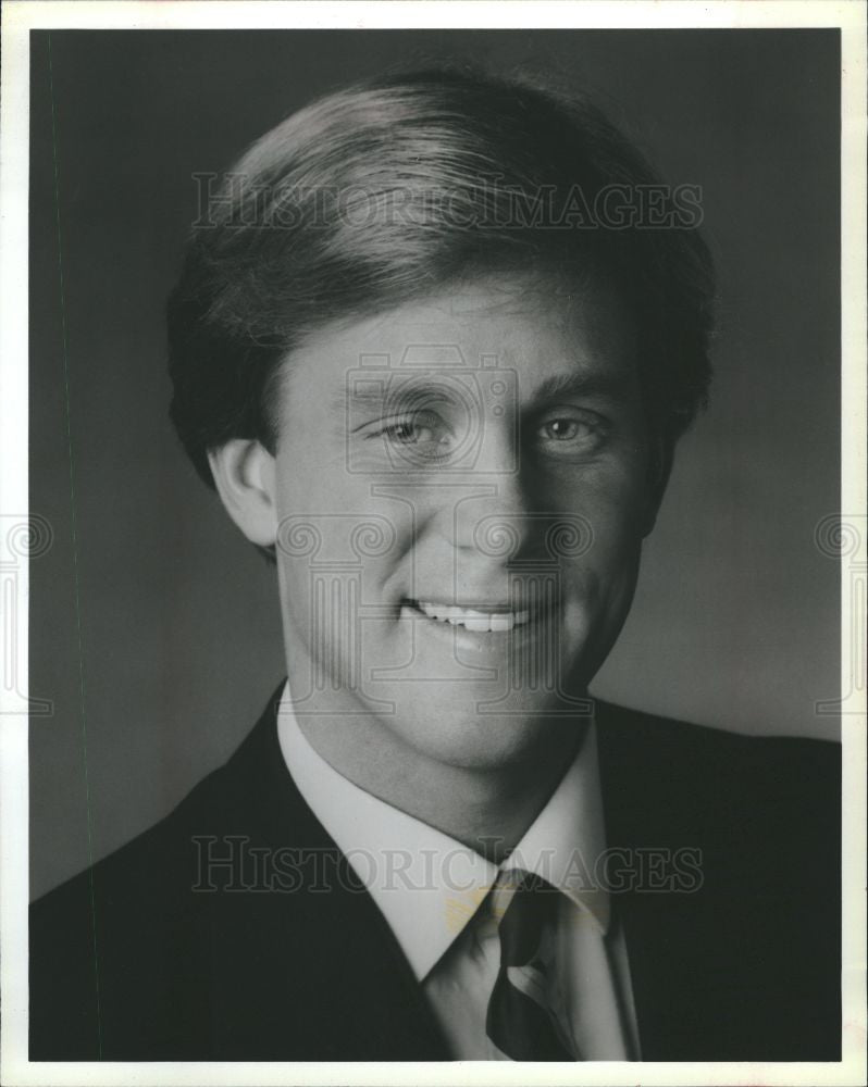 1987 Press Photo Vicki Rick Griffin meteorologist - Historic Images