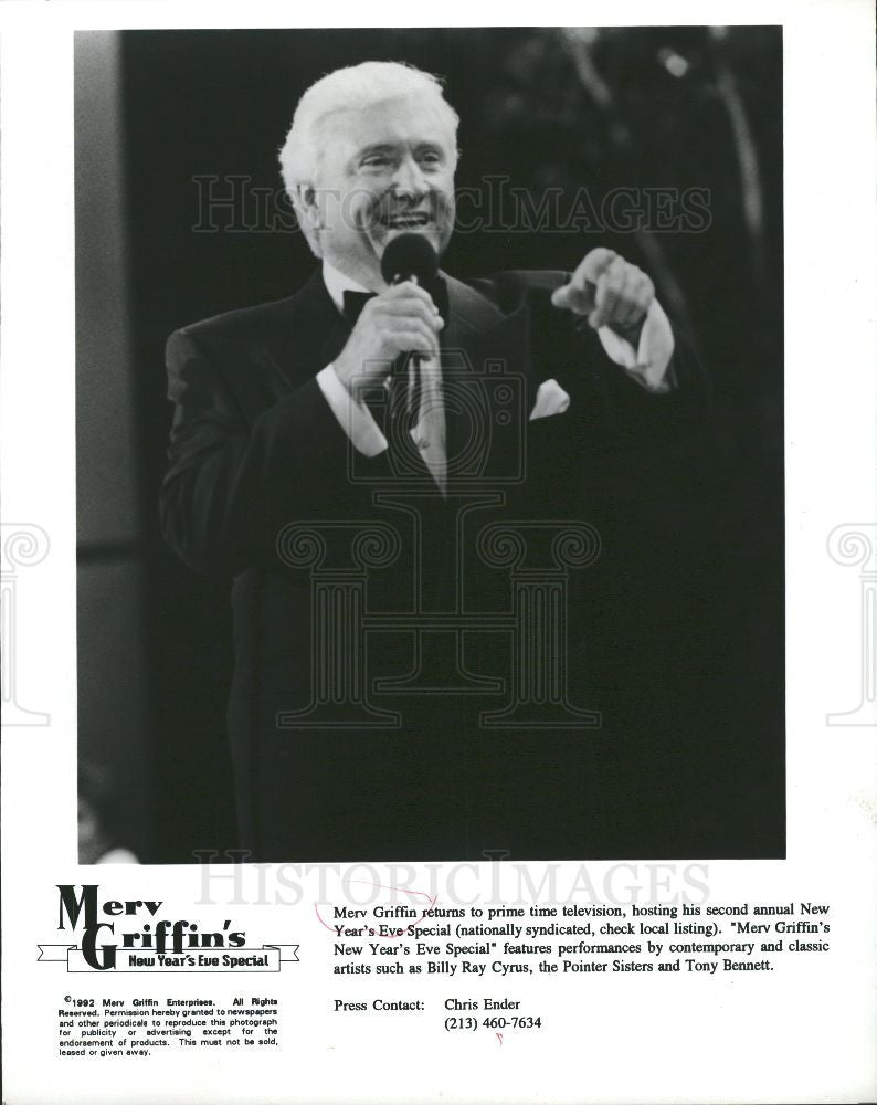 1995 Press Photo Mervyn Edward "Merv" Griffin, Jr. - Historic Images
