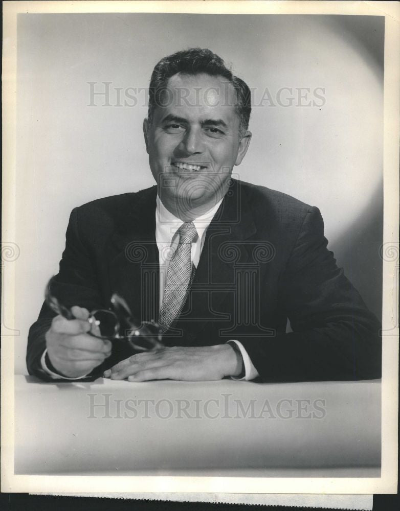 1959 Press Photo Bergen Evans Lexicographer Host Profes - Historic Images