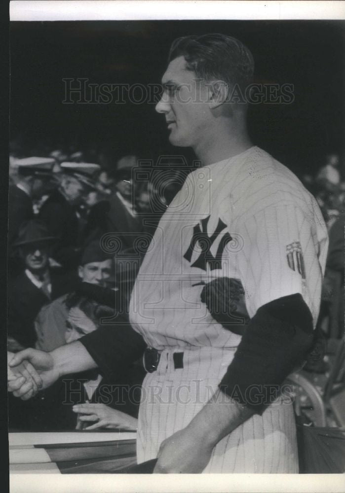 Press Photo Nick Etten New York Yankees - Historic Images