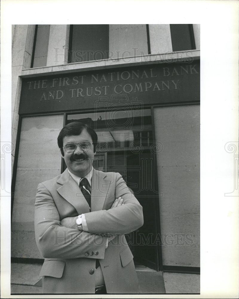 1980 Press Photo David Harrison First National Bank - Historic Images