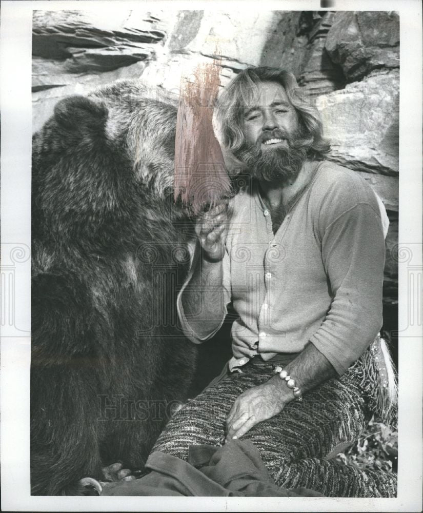 Press Photo Dan Haggerty Actor Grizzly Adams - Historic Images