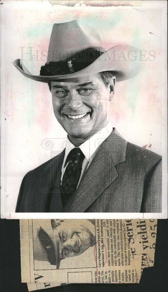 1989 Press Photo Larry Martin Hagman actor - Historic Images