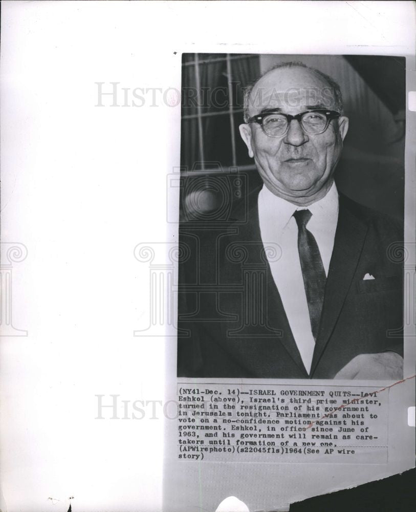 1964 Press Photo Levi Eshkol,israel,parliament,1964 - Historic Images