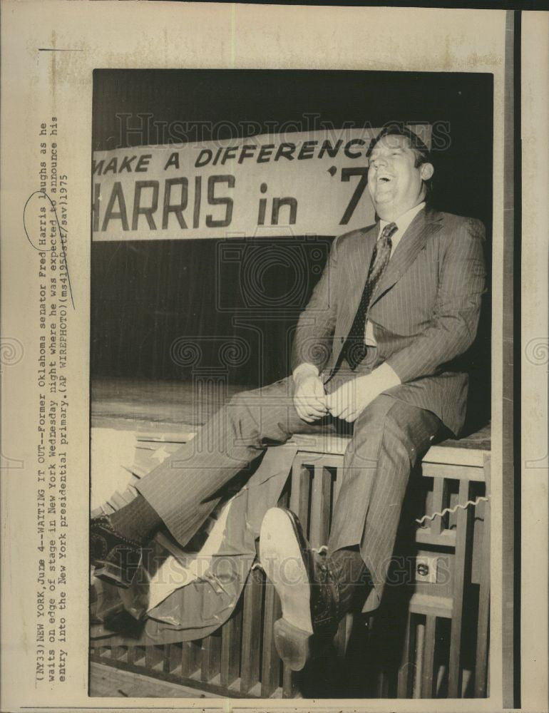 1975 Press Photo Oklahoma senator Fred Harris primary - Historic Images