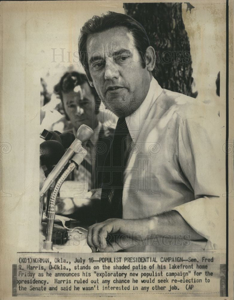 1971 Press Photo Senator Fred Roy Harris - Historic Images
