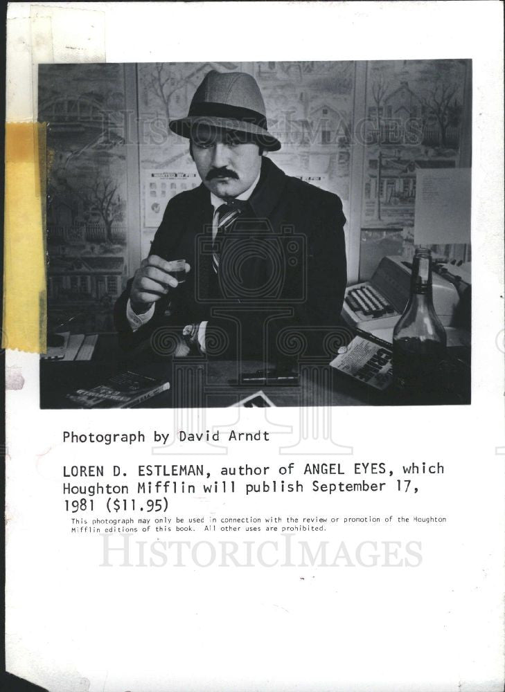 1981 Press Photo Loren D. Estleman American writer - Historic Images