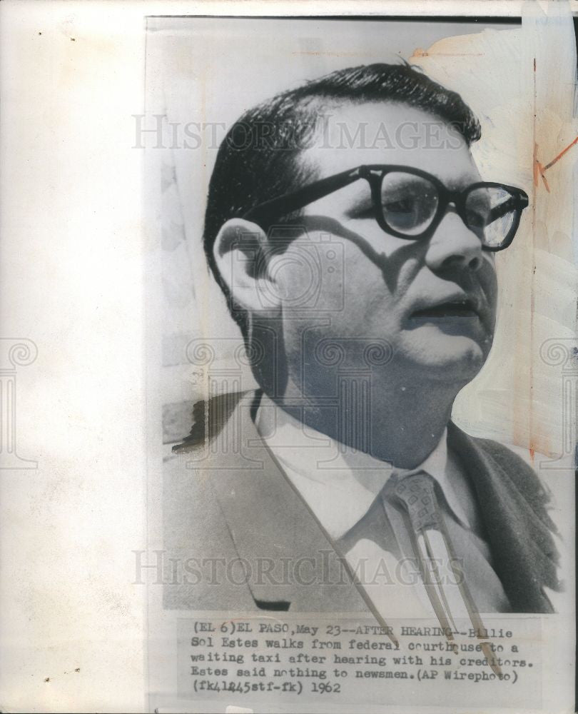 1962 Press Photo Billie Sol Estes  financier - Historic Images