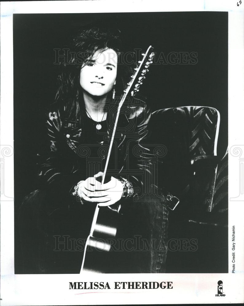 1989 Press Photo Melissa Etheridge pop folk rock - Historic Images