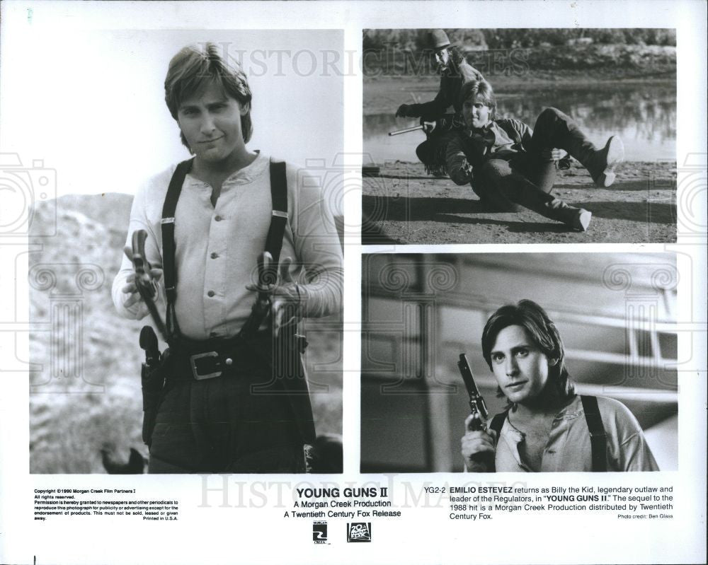 1990 Press Photo Emilio Estevez American actor, film di - Historic Images