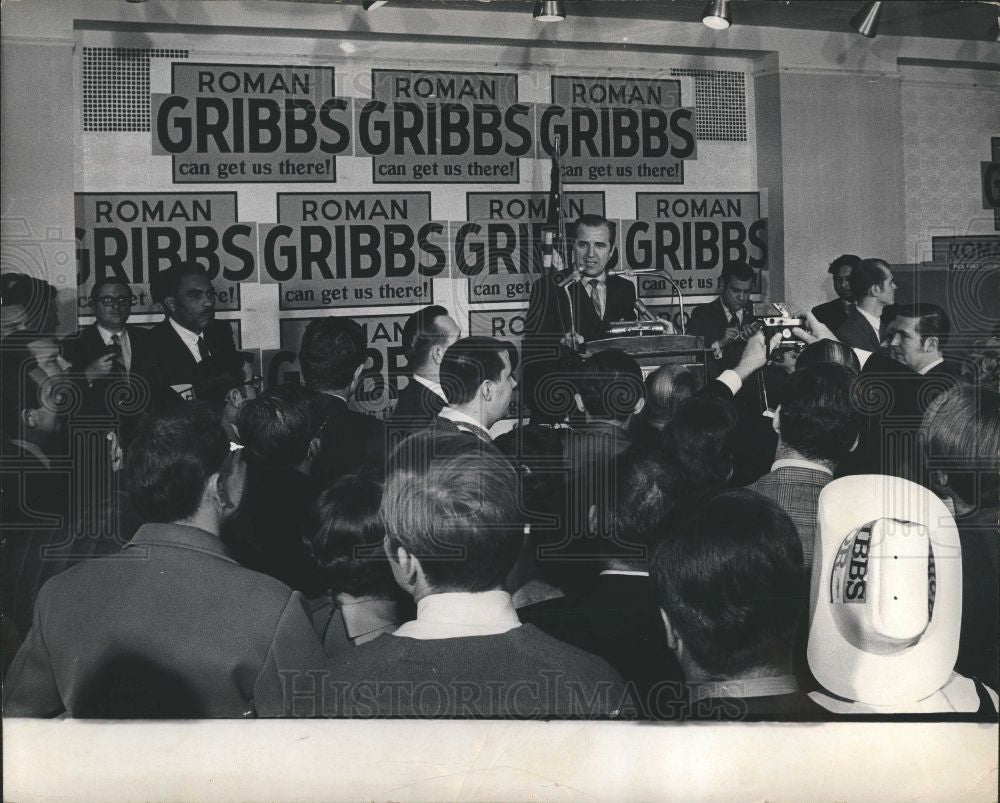 1969 Press Photo Roman Gribbs mayor Detroit - Historic Images