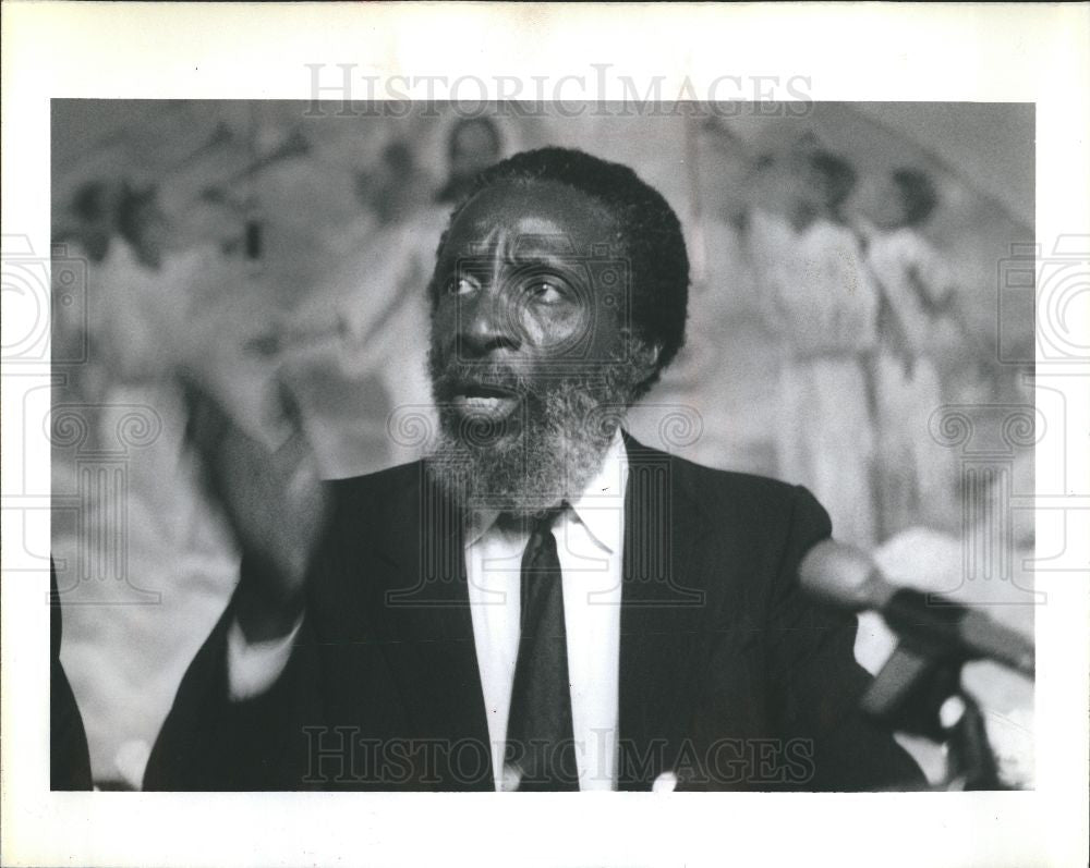 1989 Press Photo Dick Gregory comedian social activist - Historic Images