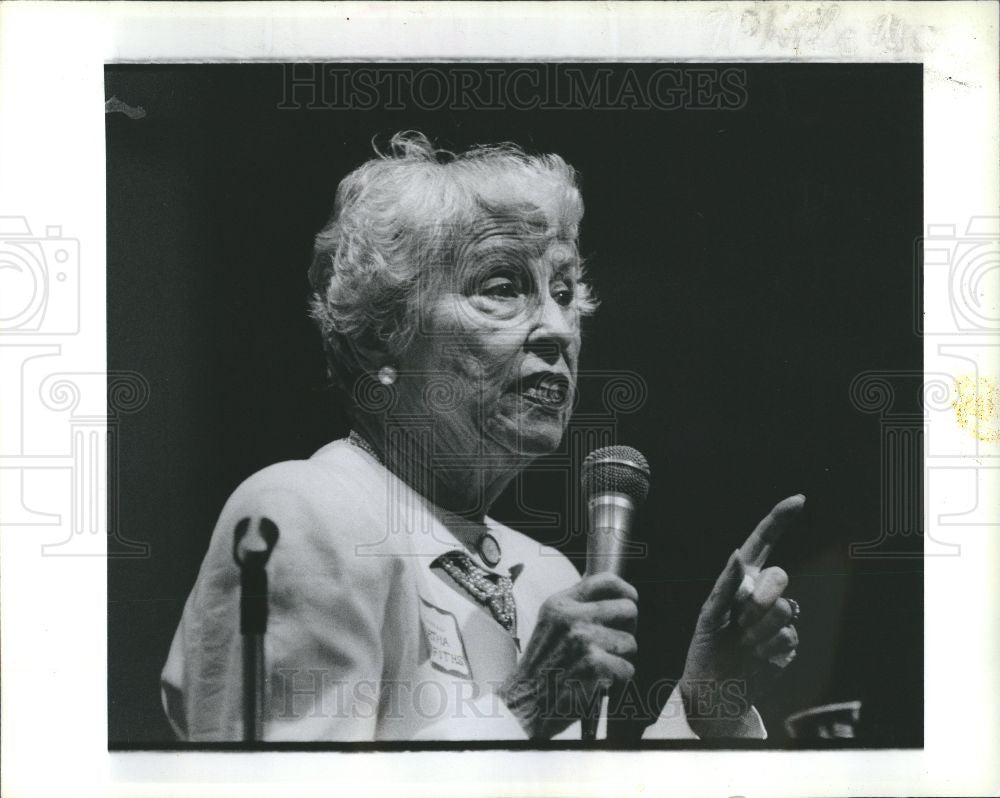 1990 Press Photo Martha Griffiths Lt Governor Michigan - Historic Images