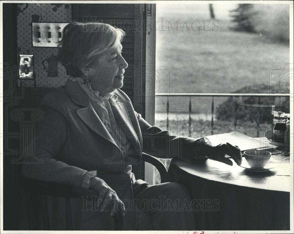 1983 Press Photo MARTHA GRIFFITHS Macomb County Farm - Historic Images