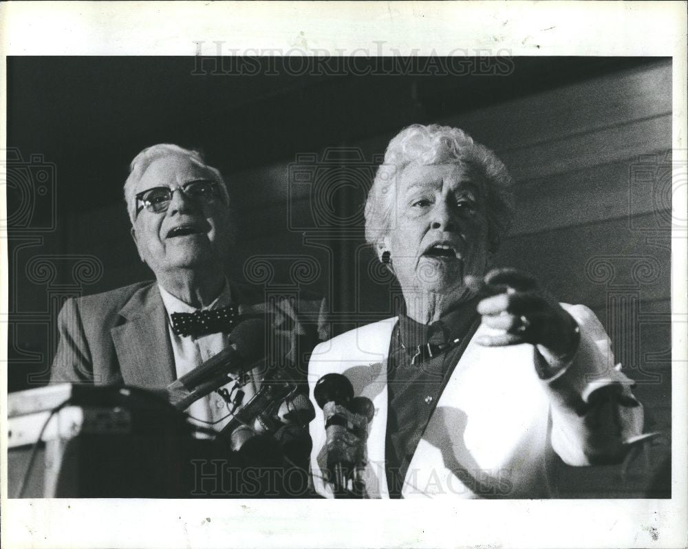 1990 Press Photo Martha Griffiths Lt Governor Michigan - Historic Images