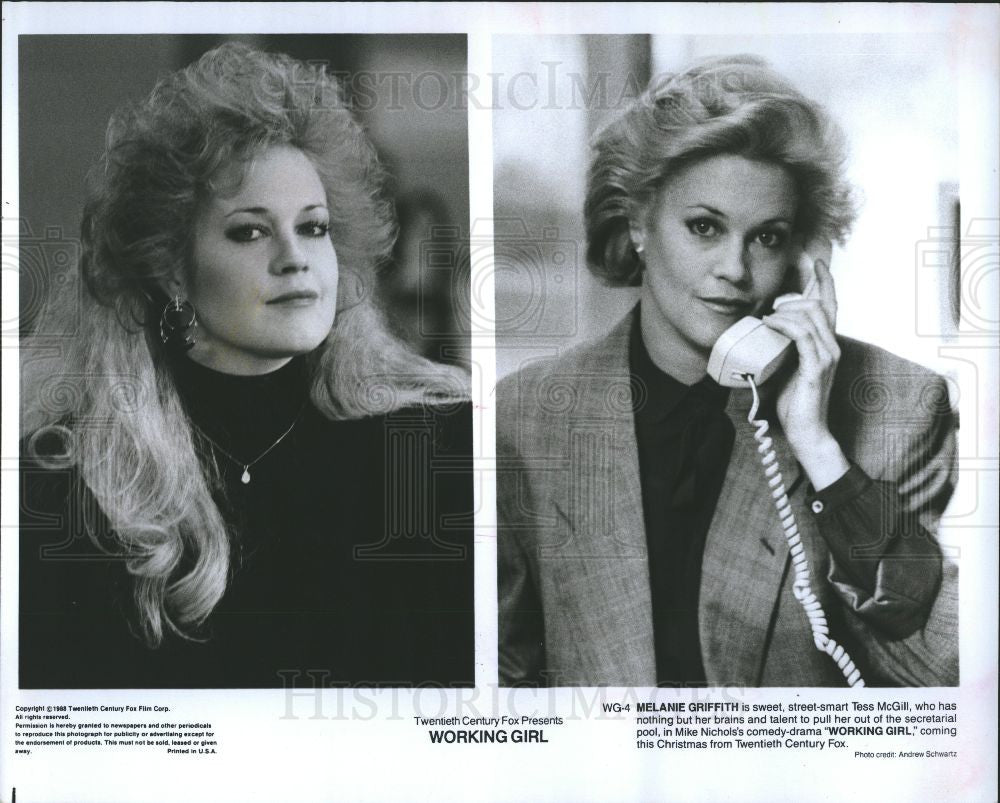1989 Press Photo Melanie Griffith Actress - Historic Images