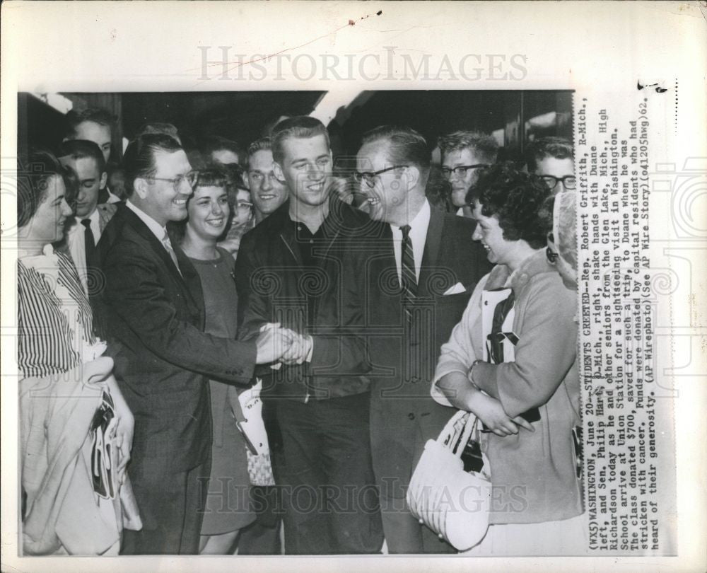 1962 Press Photo Rep.Robert Griffith - Historic Images