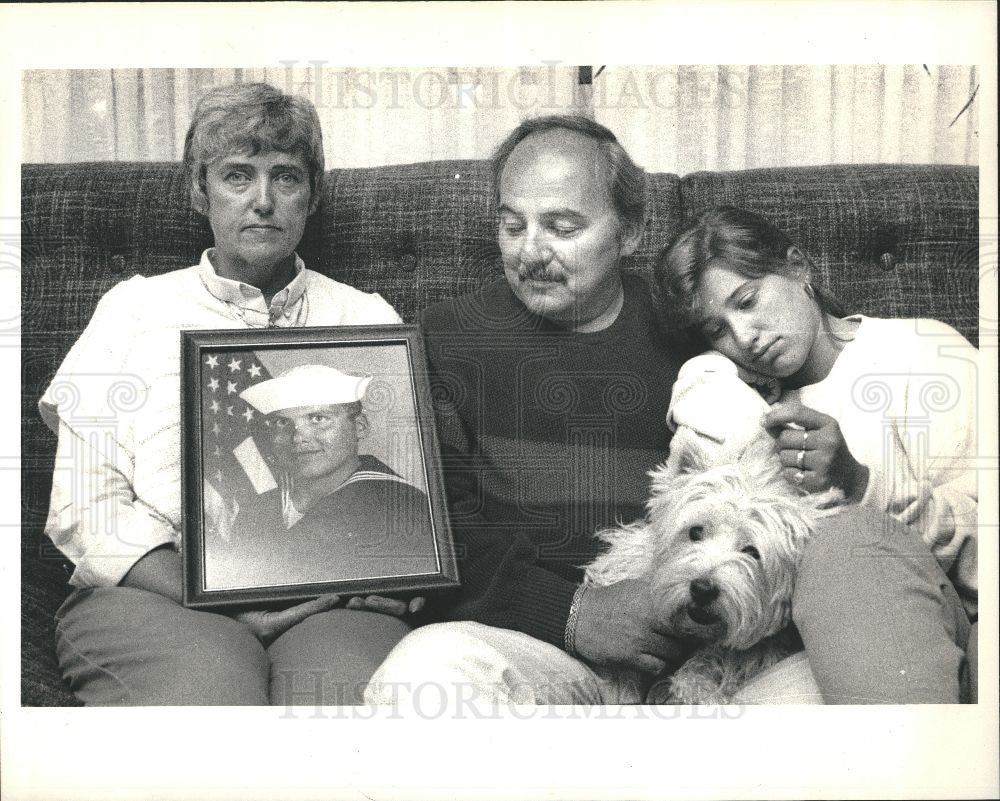 1987 Press Photo Nancy Erwin Rodney Erwin Steven Erwin - Historic Images