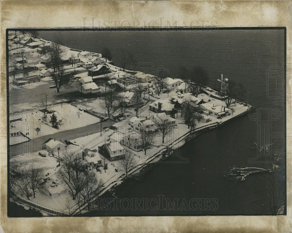 Press Photo Grosse Ile Isle Township Michigan Town - Historic Images