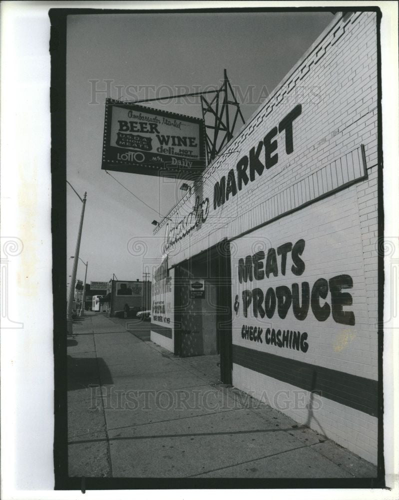 1991 Press Photo Detroit grocery inspections - Historic Images