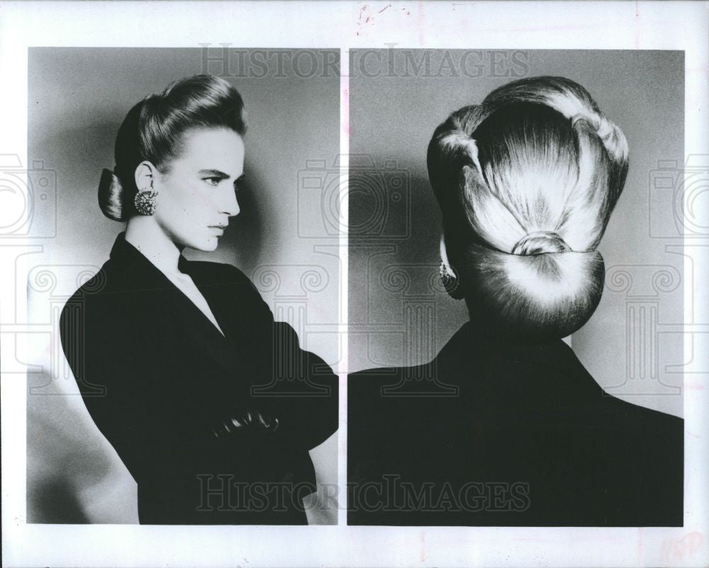 1988 Press Photo hair styling la coupe haut - Historic Images