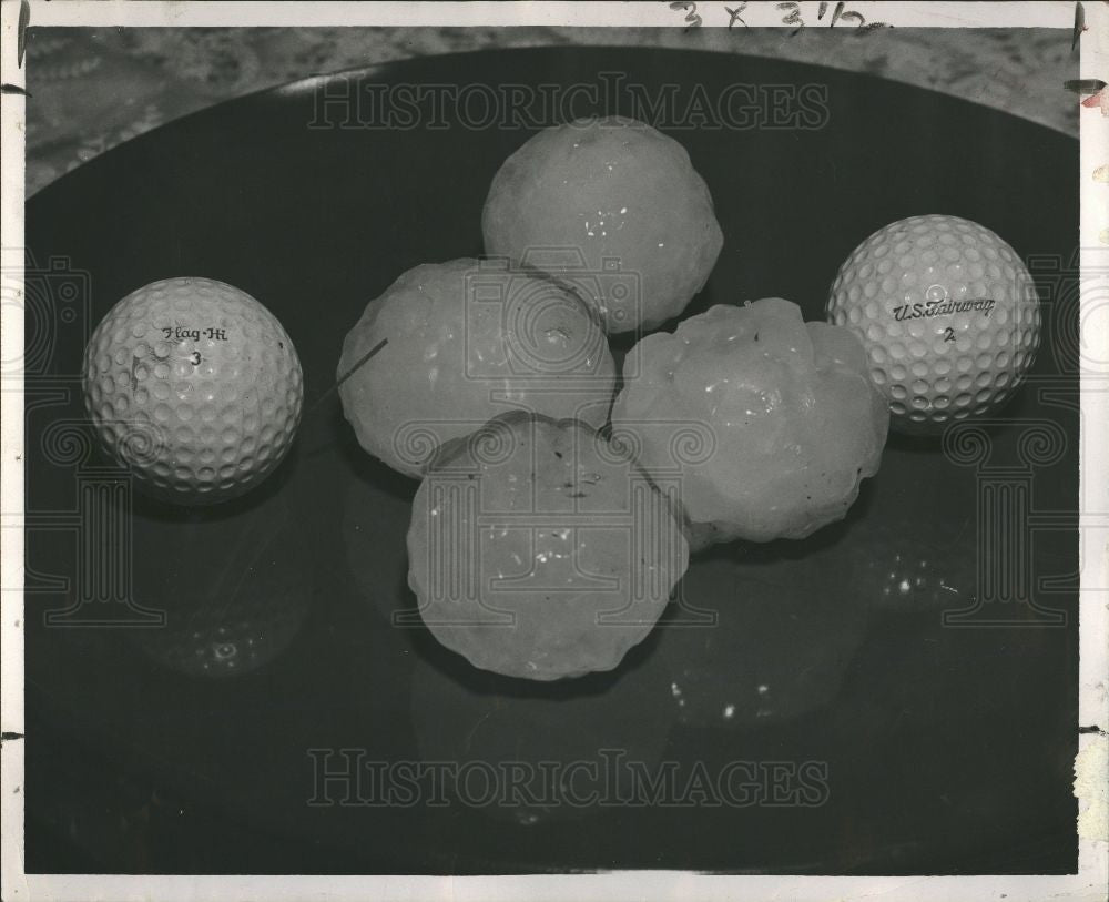 1953 Press Photo Hail - Historic Images