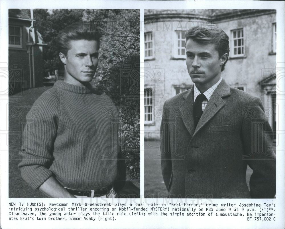 1988 Press Photo Mark Greenstreet Simon Ashby Actor - Historic Images