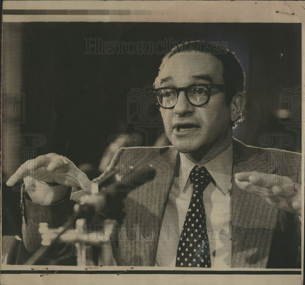 1975 Press Photo Alan Greenspan economist Tax Inflation - Historic Images