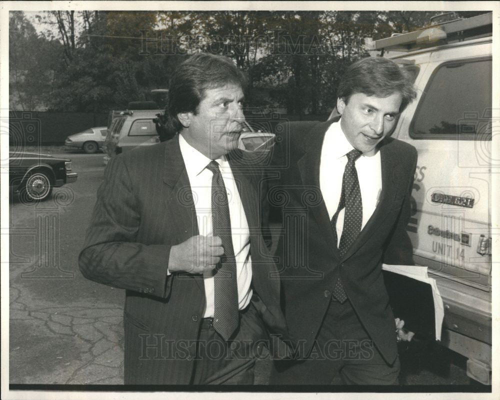 1986 Press Photo Barton Greenberg Fraudster Security - Historic Images