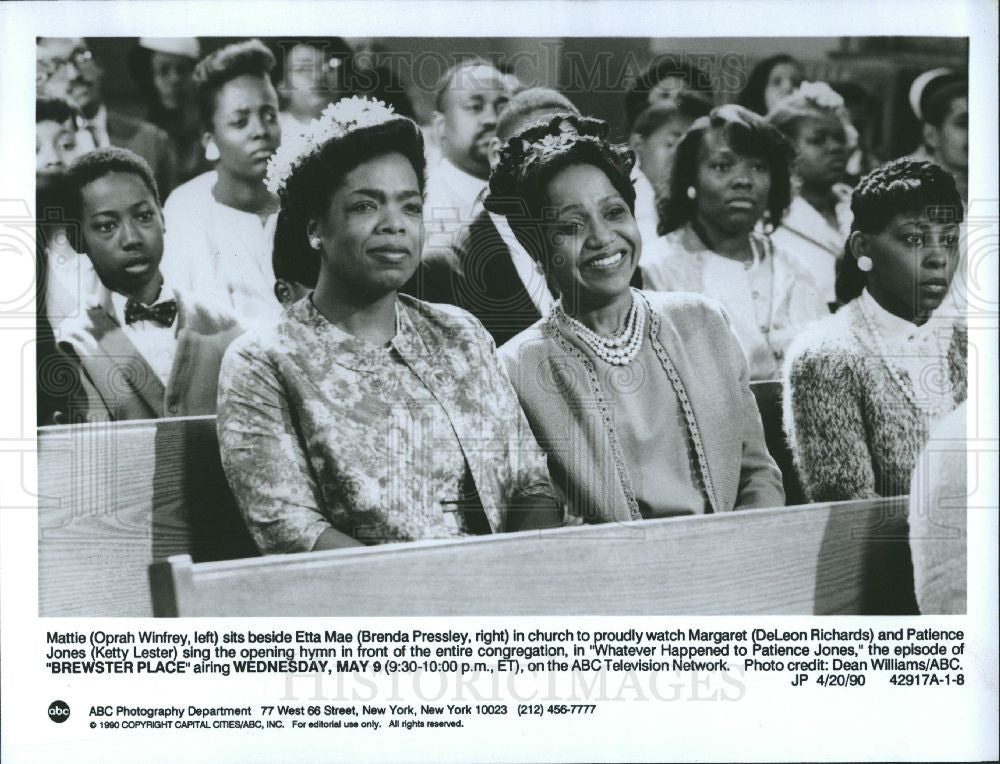 1990 Press Photo Oprah Winfrey Brenda Pressley Brewster - Historic Images