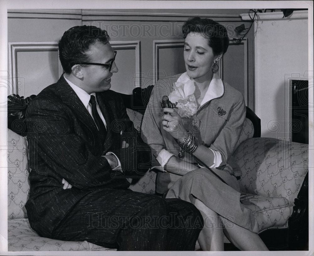 1956 Press Photo Will Jordan actor Mary Morgan - Historic Images