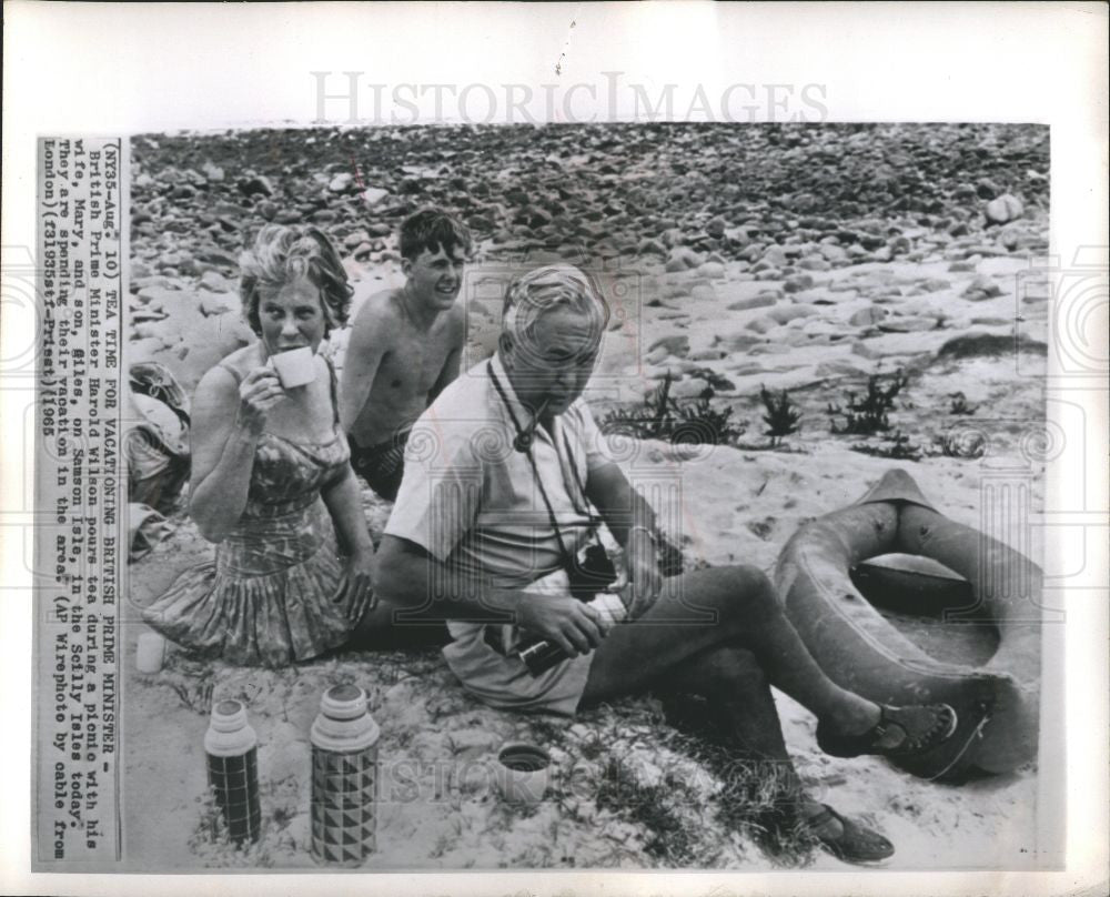 1965 Press Photo Prime Minister Harold Wilson - Historic Images
