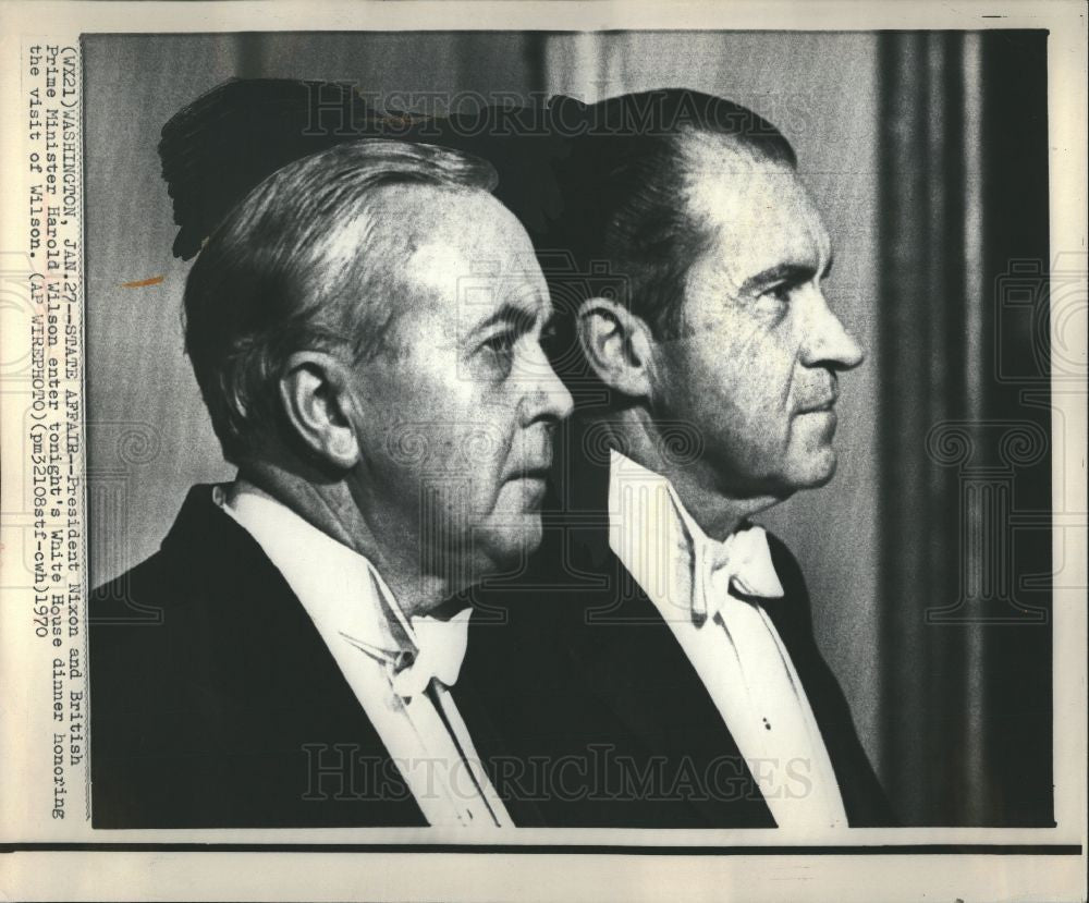 1970 Press Photo British Prime Minister Harold Wilson - Historic Images