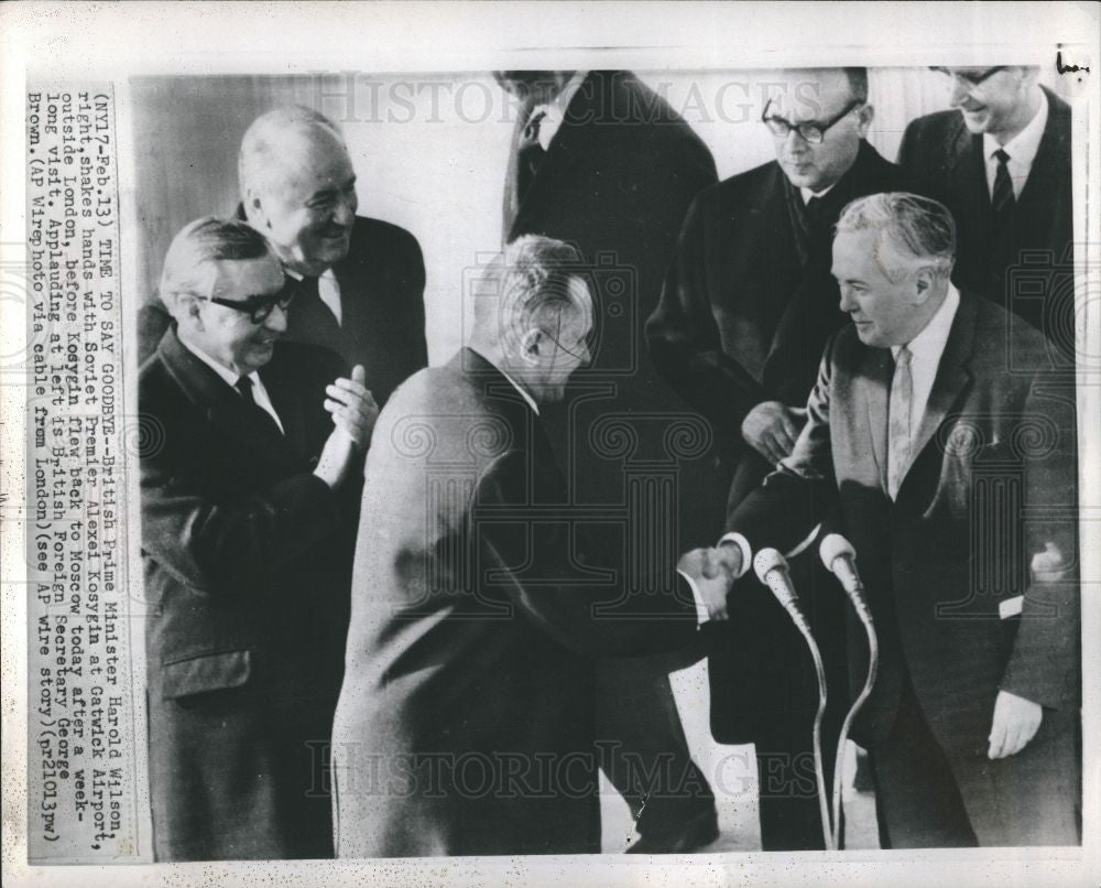 1967 Press Photo Harold Wilson Britain Prime Minister - Historic Images