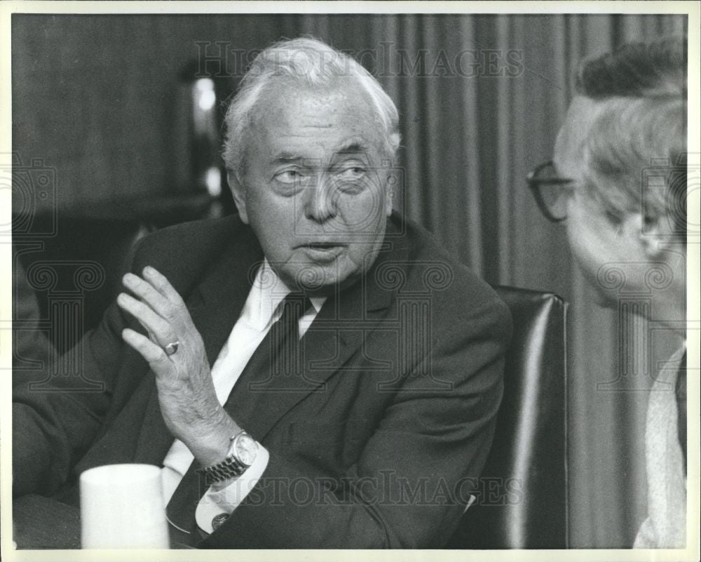 1984 Press Photo Lord Harold Wilson Prime Minister - Historic Images