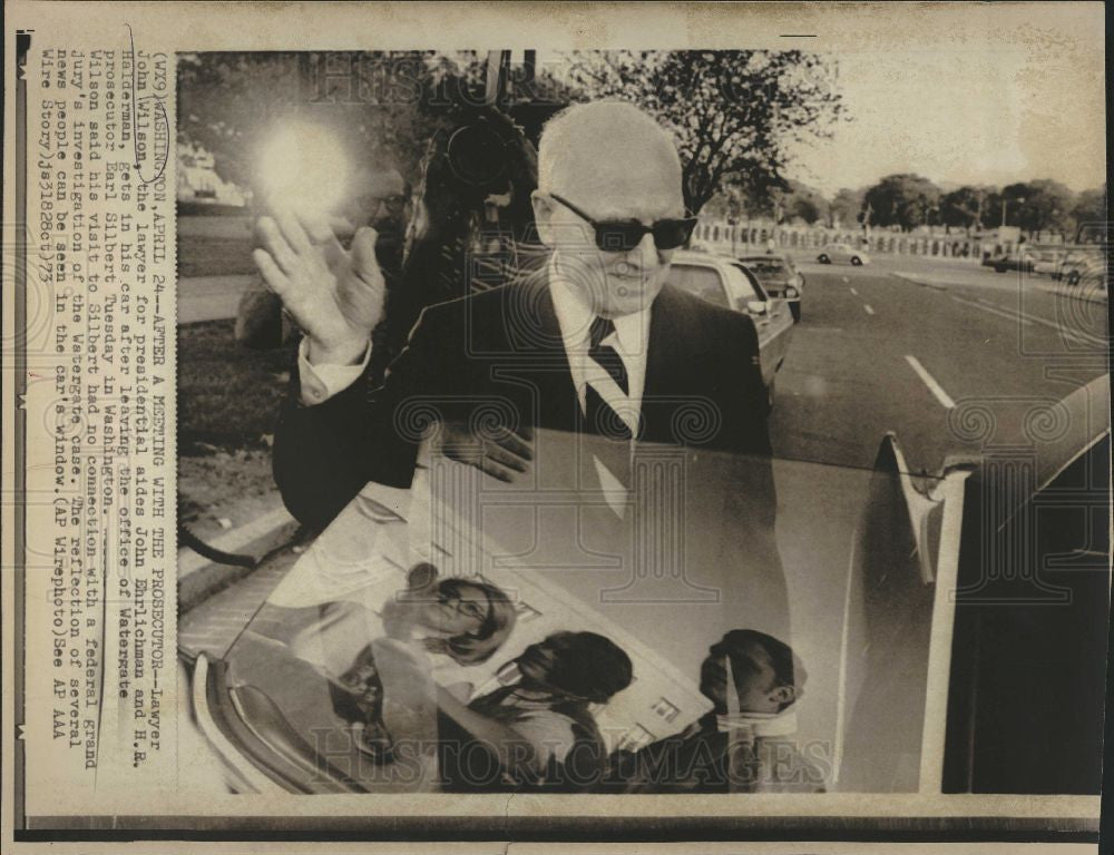 1973 Press Photo John Wilson Watergate washington - Historic Images