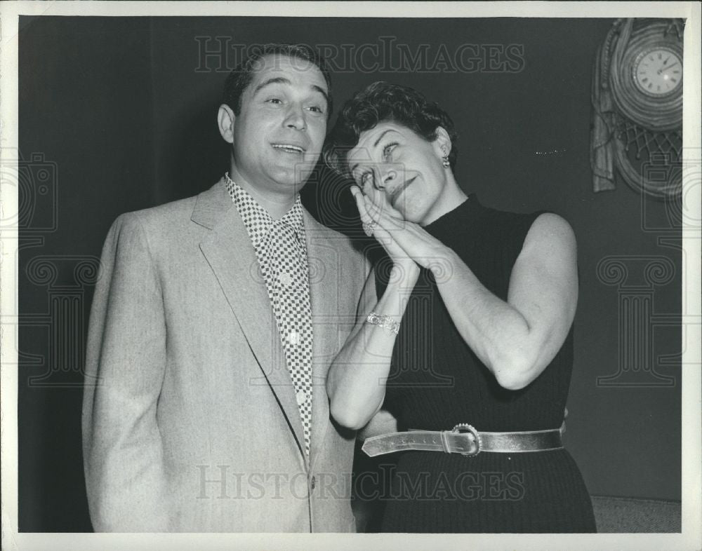 1954 Press Photo MARTHA RAYE AND HER HUSBAND - Historic Images